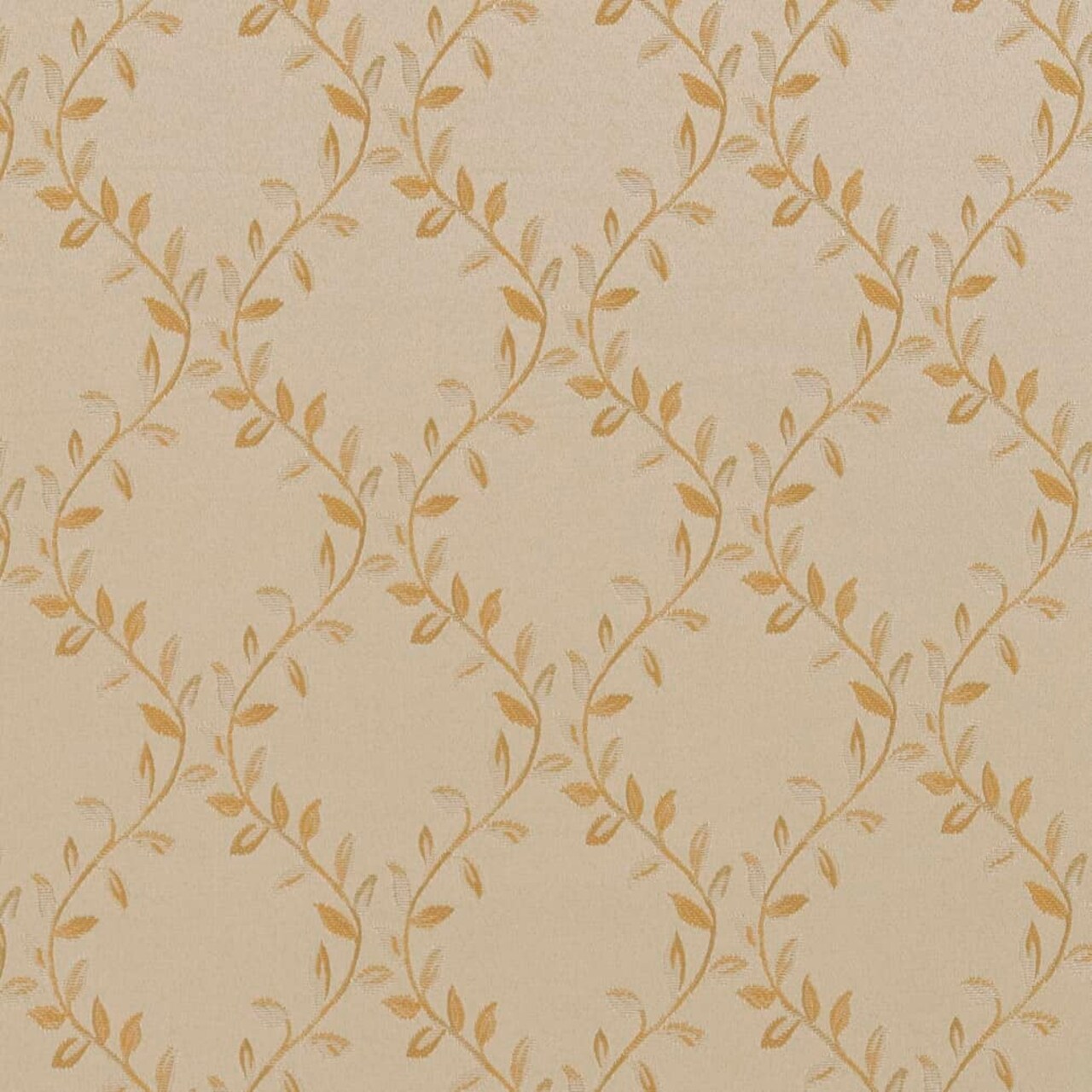 Ivory Ella - Beige & Taupe,Gold & Yellow Diamonds,Leaves Upholstery Fabric 54 Inches"